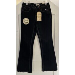 Royalty for Me Woman's Mid-Rise Slimming Boot Cut Black Jeans Size 12 NWT